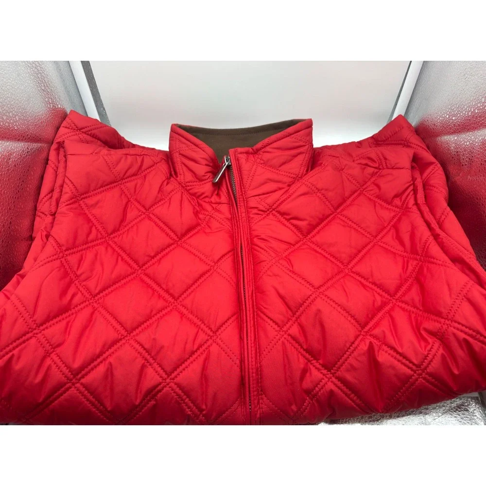 Brooks Brothers Men's Paddock Diamond Quilted Vest Red Medium Thermore NWT